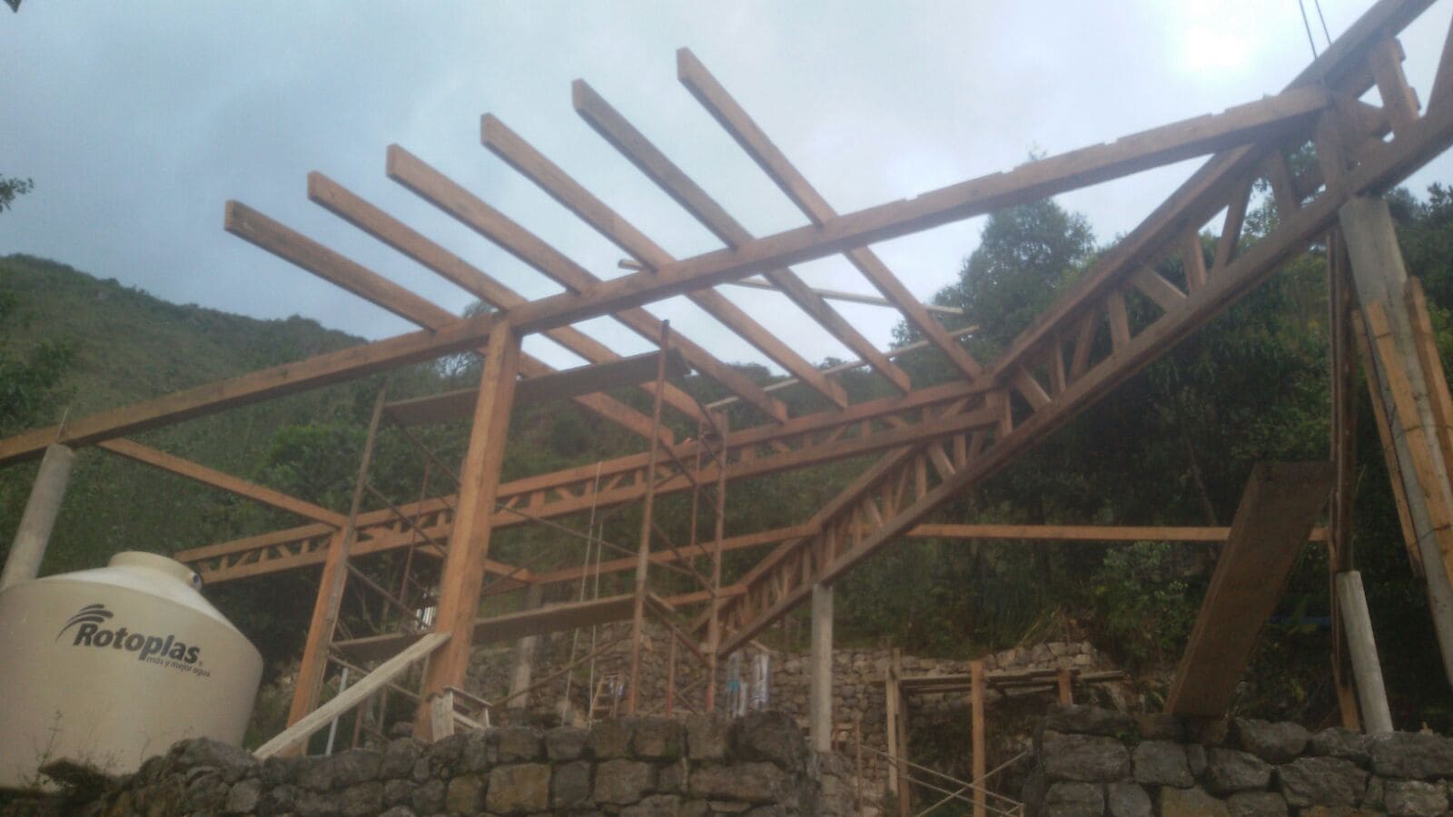 Estructura del techo de la Casa Principal